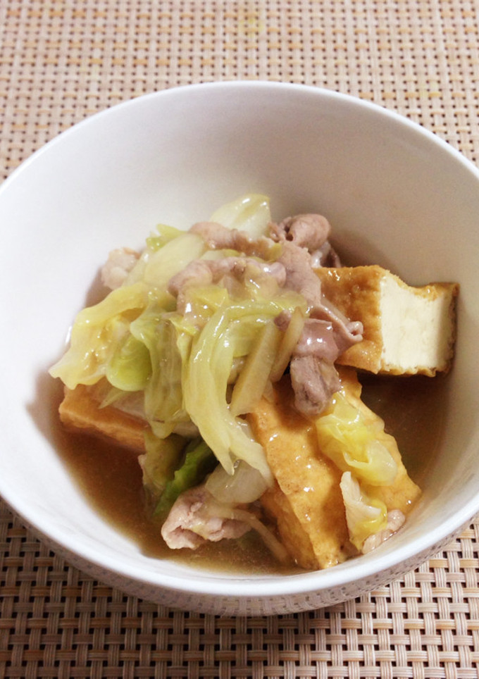 寒い日に☆キャベツと厚揚げのあっさり煮-レシピのメイン写真