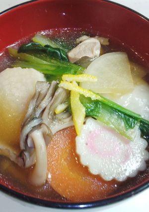 お雑煮　野菜色々お吸い物仕立て♬-レシピのメイン写真