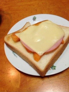 柿のチーズトースト-レシピのメイン写真