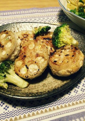 こんがりジューシー♪蓮根のはさみ焼き-レシピのメイン写真