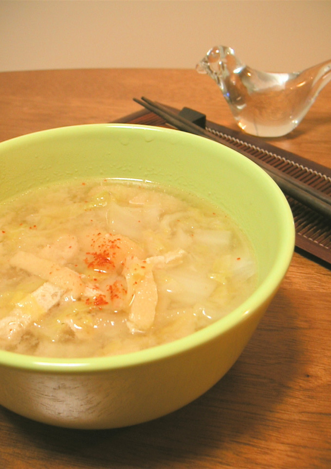 ちょっとハマる＊白菜のお味噌汁＊-レシピのメイン写真