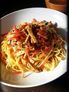 紅生姜と油揚げのめっちゃ和風パスタ-レシピのメイン写真