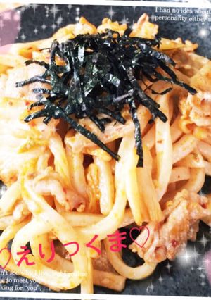 簡単！キムチ焼うどん♡-レシピのメイン写真