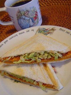 フィッシュカツで☆簡単ホットサンド-レシピのメイン写真