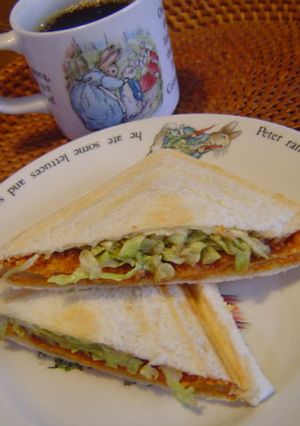 フィッシュカツで☆簡単ホットサンド-レシピのメイン写真