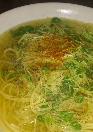 貝割れとキャベツの和風ペペロンチーノ-レシピのメイン写真