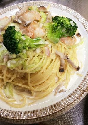 エビとブロッコリーのクリームパスタ-レシピのメイン写真