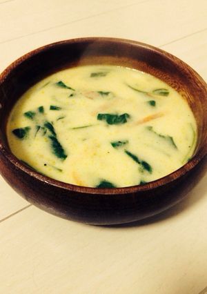 ほうれん草とベーコンのミルクスープ-レシピのメイン写真