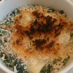 รูปของ 野菜しっかり朝食　ほうれん草カリカリ焼き
