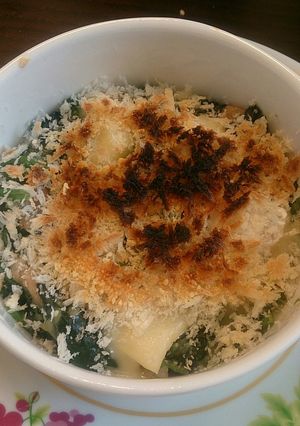 野菜しっかり朝食　ほうれん草カリカリ焼き-レシピのメイン写真