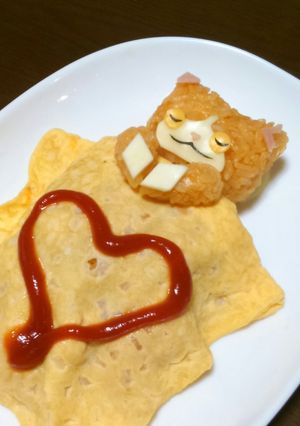 おやすみジバニャンのオムライス-レシピのメイン写真