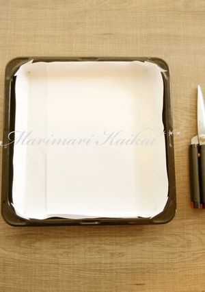 目から鱗*ロールケーキ 型紙の敷き方 -レシピのメイン写真