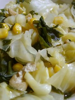 キャベツとワカメの煮物-レシピのメイン写真