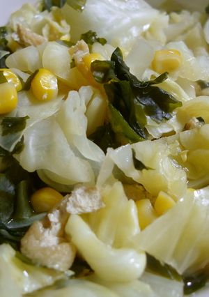 キャベツとワカメの煮物-レシピのメイン写真