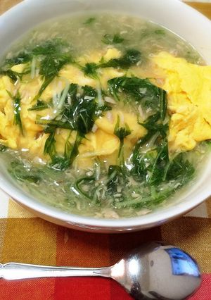 簡単♪水菜とツナのあんかけ和風オムライス-レシピのメイン写真