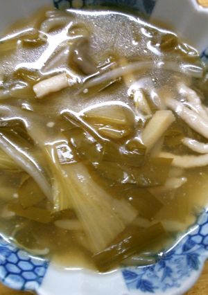 チンゲン菜 ニラ ひらたけの スープ！-レシピのメイン写真
