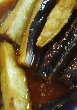 揚げナスの醤油マスタードソース和え-レシピのメイン写真