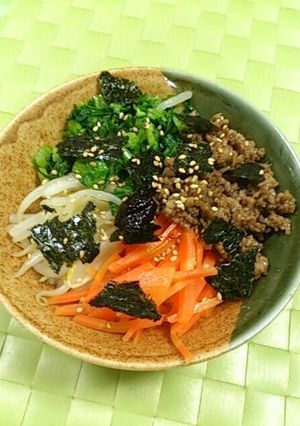 かぶの葉(大根の葉)で簡単ビビンバ♪-レシピのメイン写真