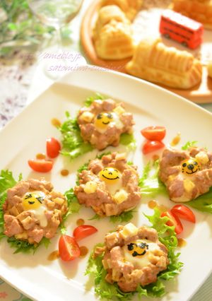 ゴロゴロまぐろと蓮根のヘルシーバーグ✿-レシピのメイン写真