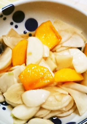 かぶらと柿の酢の物-レシピのメイン写真