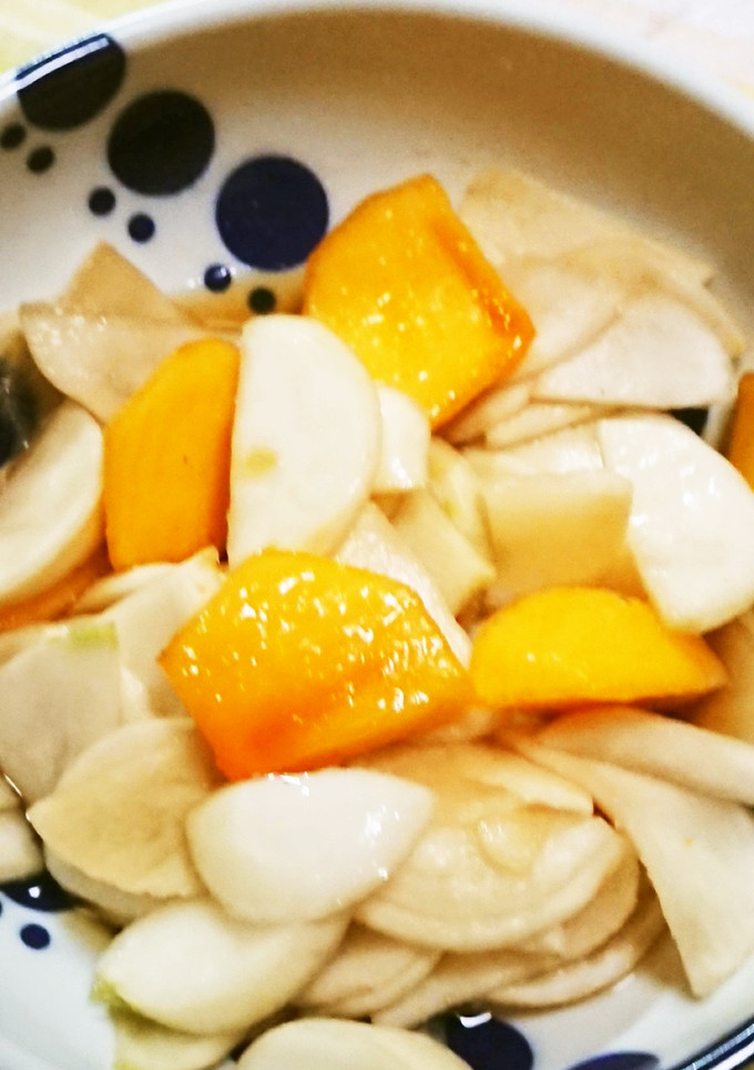 かぶらと柿の酢の物-レシピのメイン写真