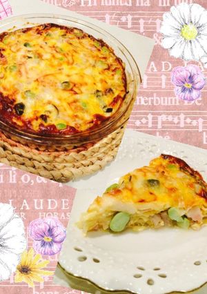 ふわふわ♬キッシュ風〜オムレツ-レシピのメイン写真