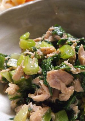 蕪の葉とツナの醤油麹炒め-レシピのメイン写真