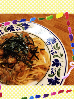 手間なし、ノンオイル納豆パスタ-レシピのメイン写真