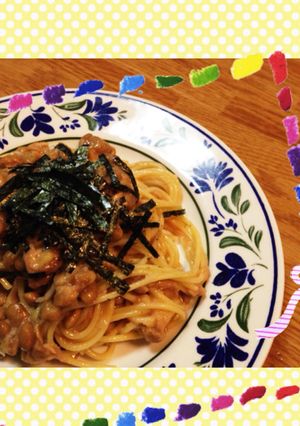 手間なし、ノンオイル納豆パスタ-レシピのメイン写真