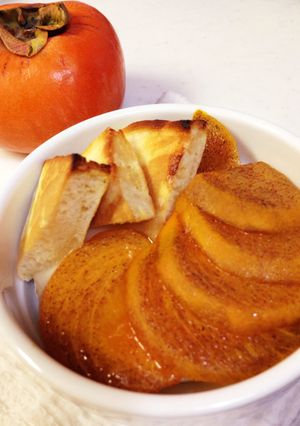 とろっと柿とパンケーキのココットカマン-レシピのメイン写真