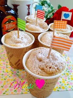 レンジ1分♡基本材料③♡カップケーキ-レシピのメイン写真