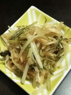 簡単さっぱり水菜と切り干し大根の酢炒め-レシピのメイン写真