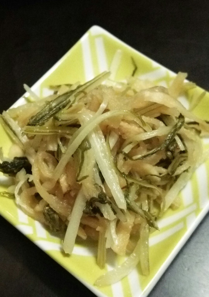 簡単さっぱり水菜と切り干し大根の酢炒め-レシピのメイン写真