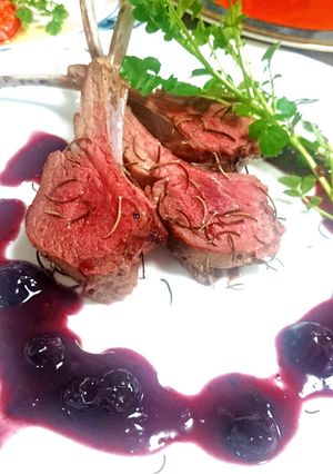 クリスマスに☆ラム肉ブルーベリーソース-レシピのメイン写真
