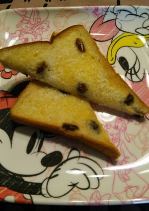 レーズン食パン☆シュガートースト♪-レシピのメイン写真