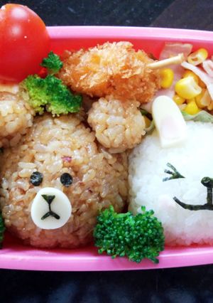 コニーとブラウン仲良しキャラ弁-レシピのメイン写真