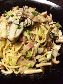 牡蠣ときのこの和風パスタ-レシピのメイン写真