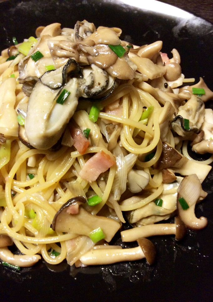牡蠣ときのこの和風パスタ-レシピのメイン写真
