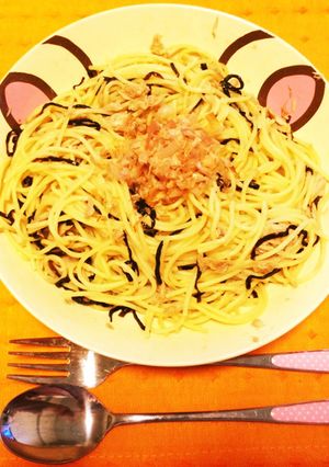 超カンタン塩昆布で和風パスタ-レシピのメイン写真