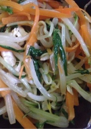 もやし 人参 水菜 ささみのナムル-レシピのメイン写真