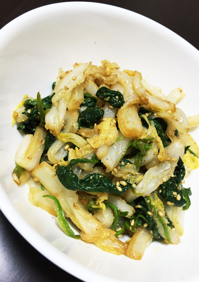 白菜！白菜とほうれん草のごま和え-レシピのメイン写真