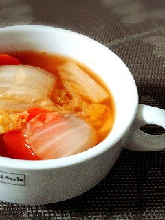 温まる**白菜のキムチスープ♪-レシピのメイン写真