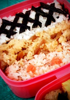鶏ごぼうのご飯と明太子と大葉のご飯-レシピのメイン写真
