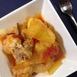 塩レモン味、鶏手羽元のトマトホール煮♡
