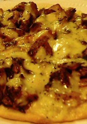 ハンバーグきのこピザ-レシピのメイン写真
