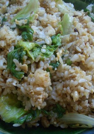 本格派?納豆レタス炒飯-レシピのメイン写真