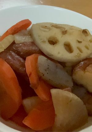 レンチンのみ!根菜とさつま揚げの煮もの-レシピのメイン写真