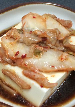 簡単！めちゃうま！居酒屋さんの韓国風冷奴-レシピのメイン写真
