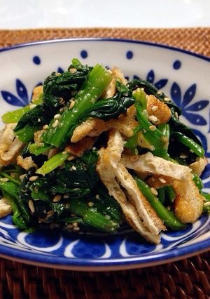 ほうれん草の揚げ胡麻和え-レシピのメイン写真