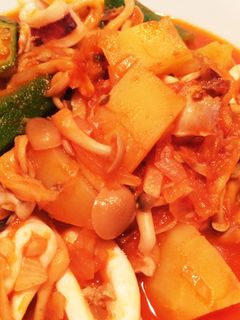 イカとオクラのトマト煮-レシピのメイン写真